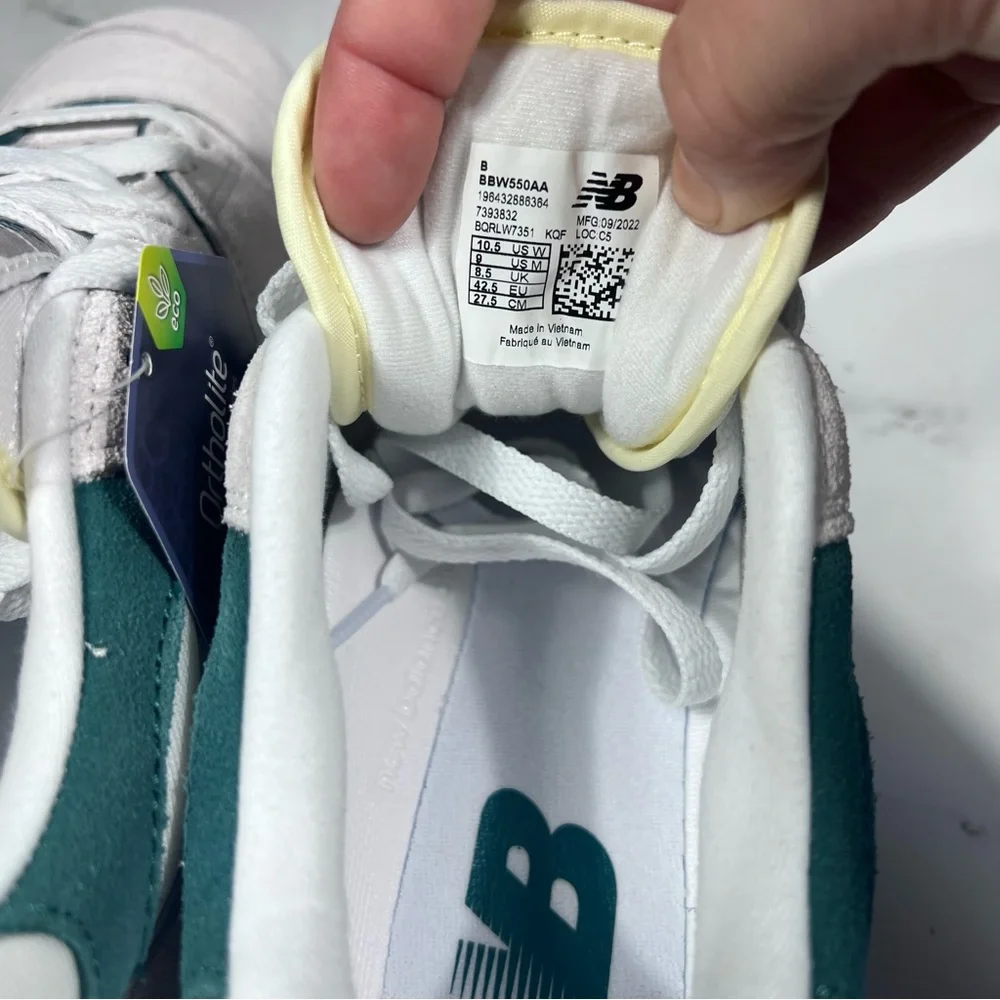 New Balance 550 Reflection Vintage Teal Suede Sneakers